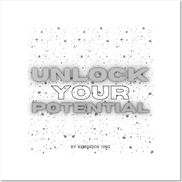 Unlock Your Potential Gym Workout Exercise Motivation Wall Art by KENDRICK JING